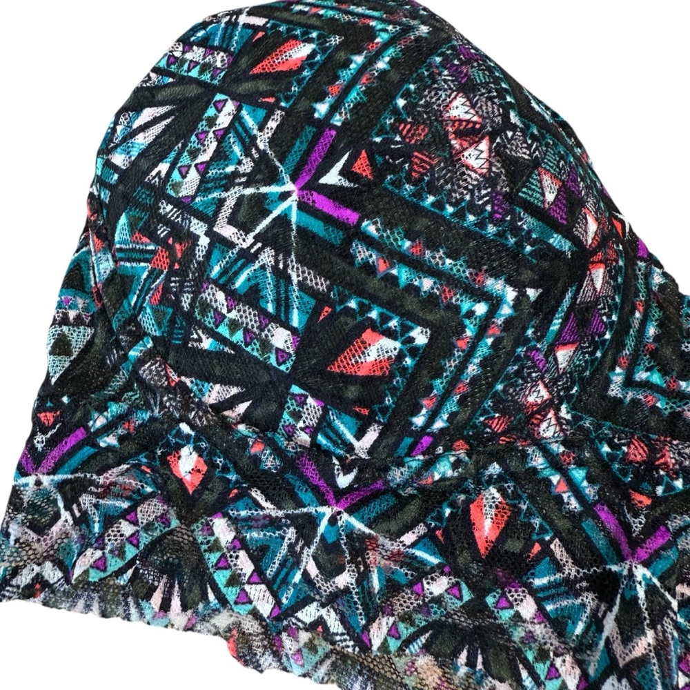 Victoria's Secret Pink Black/multi Lace Push Up Bralette Medium A-C RN 54867 - Picture 3 of 6